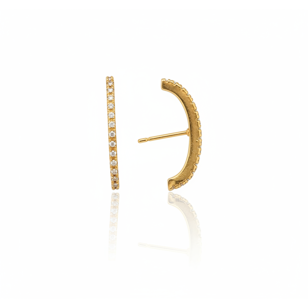 Brinco ear hook com zirconia